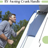 Maxbell Awning Crank Wand Ergonomic Roller Blind Rod for Patio RV Awnings Retraction