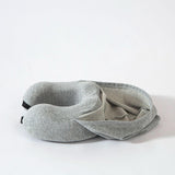 Maxbell Travel Pillow Convenient Storage for Car Airplane Ergonomic Airplane Cushion grey