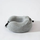 Maxbell Travel Pillow Convenient Storage for Car Airplane Ergonomic Airplane Cushion grey