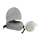 Maxbell Travel Pillow Convenient Storage for Car Airplane Ergonomic Airplane Cushion grey