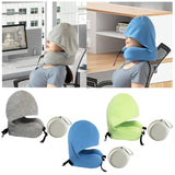 Maxbell Travel Pillow Convenient Storage for Car Airplane Ergonomic Airplane Cushion grey