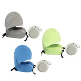 Maxbell Travel Pillow Convenient Storage for Car Airplane Ergonomic Airplane Cushion grey