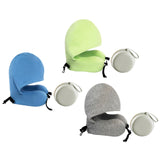 Maxbell Travel Pillow Convenient Storage for Car Airplane Ergonomic Airplane Cushion grey