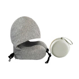 Maxbell Travel Pillow Convenient Storage for Car Airplane Ergonomic Airplane Cushion grey