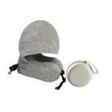 Maxbell Travel Pillow Convenient Storage for Car Airplane Ergonomic Airplane Cushion grey