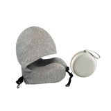 Maxbell Travel Pillow Convenient Storage for Car Airplane Ergonomic Airplane Cushion grey