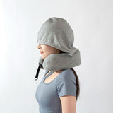 Maxbell Travel Pillow Convenient Storage for Car Airplane Ergonomic Airplane Cushion grey