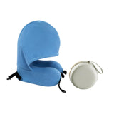 Maxbell Travel Pillow Convenient Storage for Car Airplane Ergonomic Airplane Cushion blue