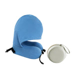 Maxbell Travel Pillow Convenient Storage for Car Airplane Ergonomic Airplane Cushion blue