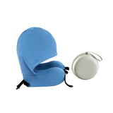 Maxbell Travel Pillow Convenient Storage for Car Airplane Ergonomic Airplane Cushion blue