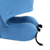 Maxbell Travel Pillow Convenient Storage for Car Airplane Ergonomic Airplane Cushion blue