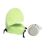 Maxbell Travel Pillow Convenient Storage for Car Airplane Ergonomic Airplane Cushion green