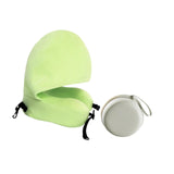 Maxbell Travel Pillow Convenient Storage for Car Airplane Ergonomic Airplane Cushion green