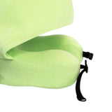 Maxbell Travel Pillow Convenient Storage for Car Airplane Ergonomic Airplane Cushion green