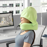 Maxbell Travel Pillow Convenient Storage for Car Airplane Ergonomic Airplane Cushion green