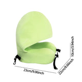 Maxbell Travel Pillow Convenient Storage for Car Airplane Ergonomic Airplane Cushion green