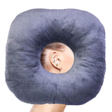 Maxbell Ear Piercing Pillow with Ear Hole for Relaxation wearing Earrings Headphones Gray