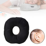Maxbell Ear Piercing Pillow with Ear Hole for Relaxation wearing Earrings Headphones Black