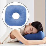 Maxbell Ear Piercing Pillow with Ear Hole for Relaxation wearing Earrings Headphones Blue