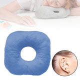 Maxbell Ear Piercing Pillow with Ear Hole for Relaxation wearing Earrings Headphones Blue