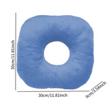 Maxbell Ear Piercing Pillow with Ear Hole for Relaxation wearing Earrings Headphones Blue