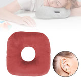 Maxbell Ear Piercing Pillow with Ear Hole for Relaxation wearing Earrings Headphones Red