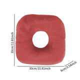 Maxbell Ear Piercing Pillow with Ear Hole for Relaxation wearing Earrings Headphones Red