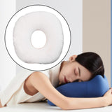 Maxbell Ear Piercing Pillow with Ear Hole for Relaxation wearing Earrings Headphones White