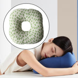 Maxbell Ear Piercing Pillow with Ear Hole for Relaxation wearing Earrings Headphones Leaves