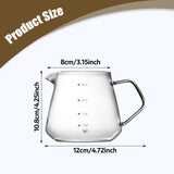 Maxbell Espresso Cup Travel Tea Coffee Cup Bar Restaurant Office Glass Measuring Cup Clear