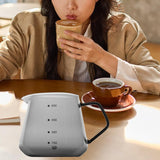 Maxbell Espresso Cup Travel Tea Coffee Cup Bar Restaurant Office Glass Measuring Cup Black