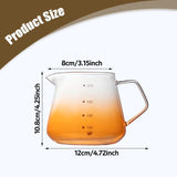 Maxbell Espresso Cup Travel Tea Coffee Cup Bar Restaurant Office Glass Measuring Cup Orange