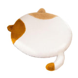 Maxbell Cat Shaped Seat Cushion Zipper Office Chair Cushion for Home Living Room Car Brown White