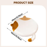 Maxbell Cat Shaped Seat Cushion Zipper Office Chair Cushion for Home Living Room Car Brown White