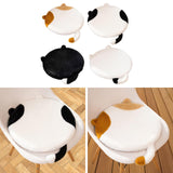 Maxbell Cat Shaped Seat Cushion Zipper Office Chair Cushion for Home Living Room Car Brown White