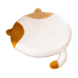 Maxbell Cat Shaped Seat Cushion Zipper Office Chair Cushion for Home Living Room Car Brown White