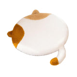 Maxbell Cat Shaped Seat Cushion Zipper Office Chair Cushion for Home Living Room Car Brown White