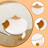 Maxbell Cat Shaped Seat Cushion Zipper Office Chair Cushion for Home Living Room Car Brown White