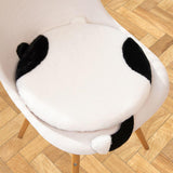 Maxbell Cat Shaped Seat Cushion Zipper Office Chair Cushion for Home Living Room Car Black White