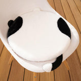 Maxbell Cat Shaped Seat Cushion Zipper Office Chair Cushion for Home Living Room Car Black White