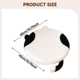 Maxbell Cat Shaped Seat Cushion Zipper Office Chair Cushion for Home Living Room Car Black White