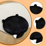Maxbell Cat Shaped Seat Cushion Zipper Office Chair Cushion for Home Living Room Car Black