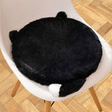 Maxbell Cat Shaped Seat Cushion Zipper Office Chair Cushion for Home Living Room Car Black