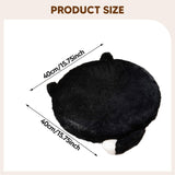 Maxbell Cat Shaped Seat Cushion Zipper Office Chair Cushion for Home Living Room Car Black