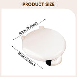 Maxbell Cat Shaped Seat Cushion Zipper Office Chair Cushion for Home Living Room Car White