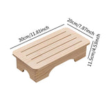 Maxbell Mobility Step Stool Wood Multifunctional Foot Support for Sturdy Home Office Small Beige