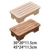 Maxbell Mobility Step Stool Wood Multifunctional Foot Support for Sturdy Home Office Small Beige
