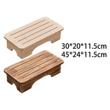 Maxbell Mobility Step Stool Wood Multifunctional Foot Support for Sturdy Home Office Small Beige