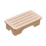 Maxbell Mobility Step Stool Wood Multifunctional Foot Support for Sturdy Home Office Small Beige