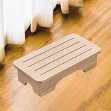 Maxbell Mobility Step Stool Wood Multifunctional Foot Support for Sturdy Home Office Small Beige